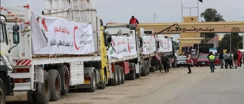 Egypt’s 242nd aid convoy heads to Gaza