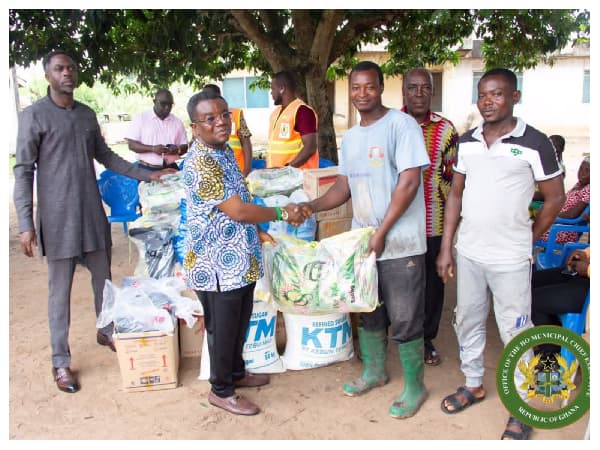 Ho Central MP, MCE support Hodzoga flood victims with relief items
