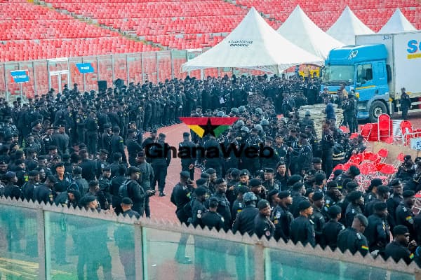 PHOTOS: Heavy police presence at Baba Yara Stadium as NPP elects new national leaders