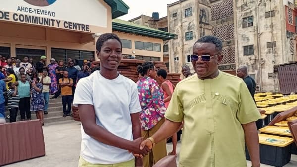 Kpotosu supports 250 first-year SHS students with essential school items