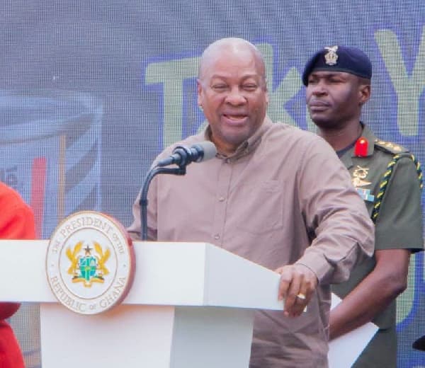 Mahama begins two-day Ahafo working visit as part of ‘Resetting Ghana’ tour