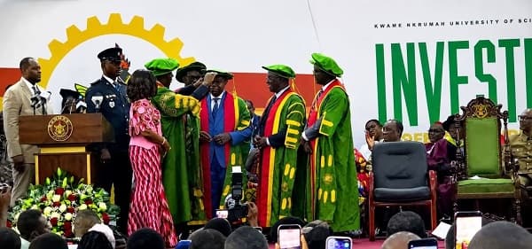 Professor Christian Agyare invested as 13th KNUST Vice-Chancellor