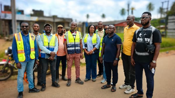 Equipment deployed as construction begins on Samenye-Half Assini-Newtown road