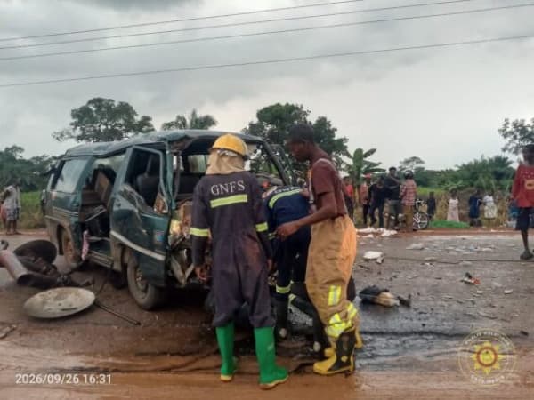 Two killed in Hyundai H100, Ford Tractor crash on Accra-Aflao Highway