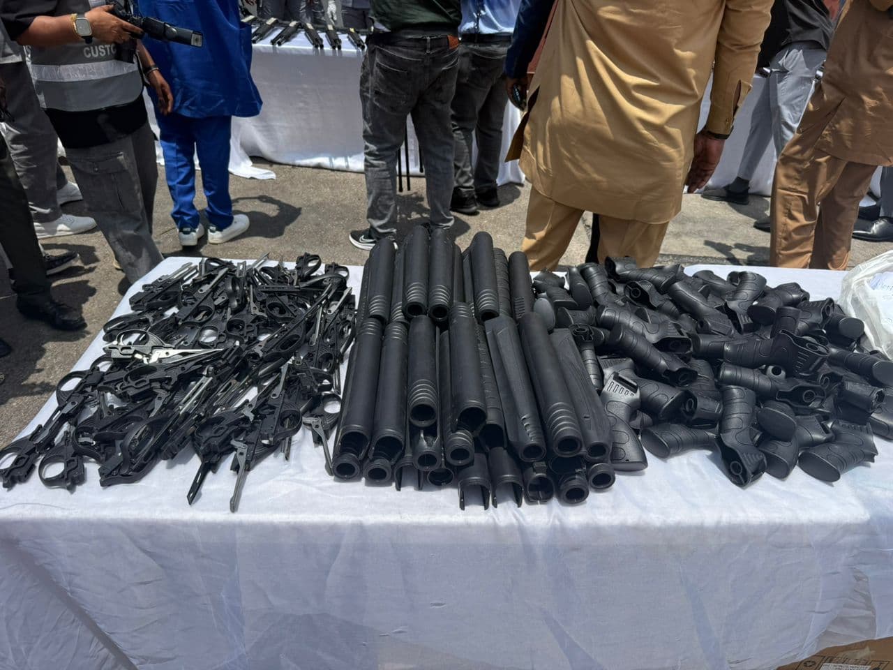 Customs seizes 204 pump-action rifles concealed in household goods at TinCan Port