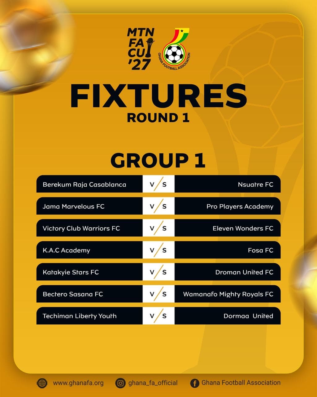 2026/27 MTN FA Cup: Eleven Wonders face Victory Club Warriors as draw throws up derbies
