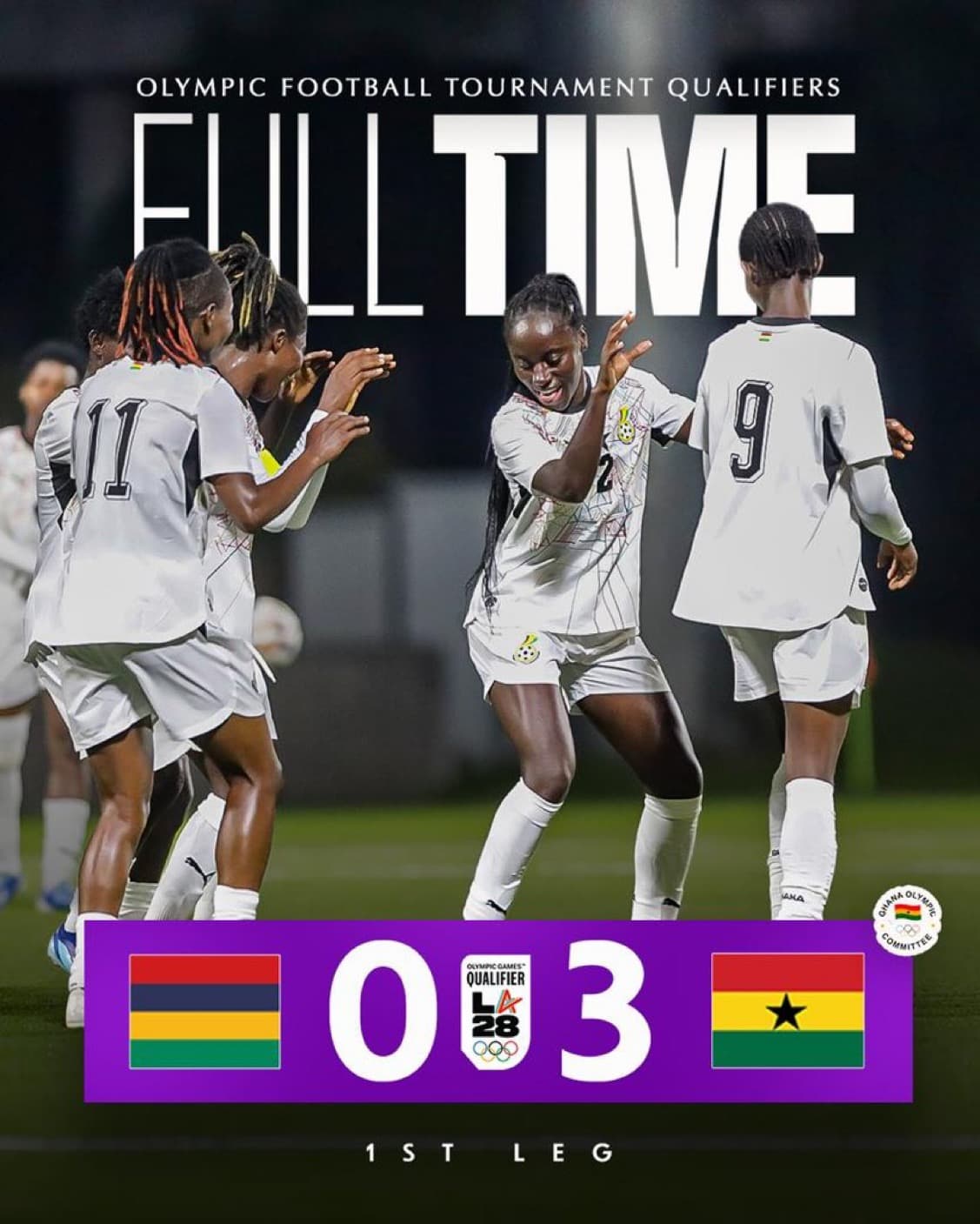 LOS ANGELES 2028 OLYMPIC GAMES: Black Queens Dominate Mauritius to Secure 3-0 First-Leg Victory