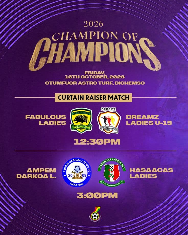 2026 Women’s Champion of Champions set as match officials are confirmed