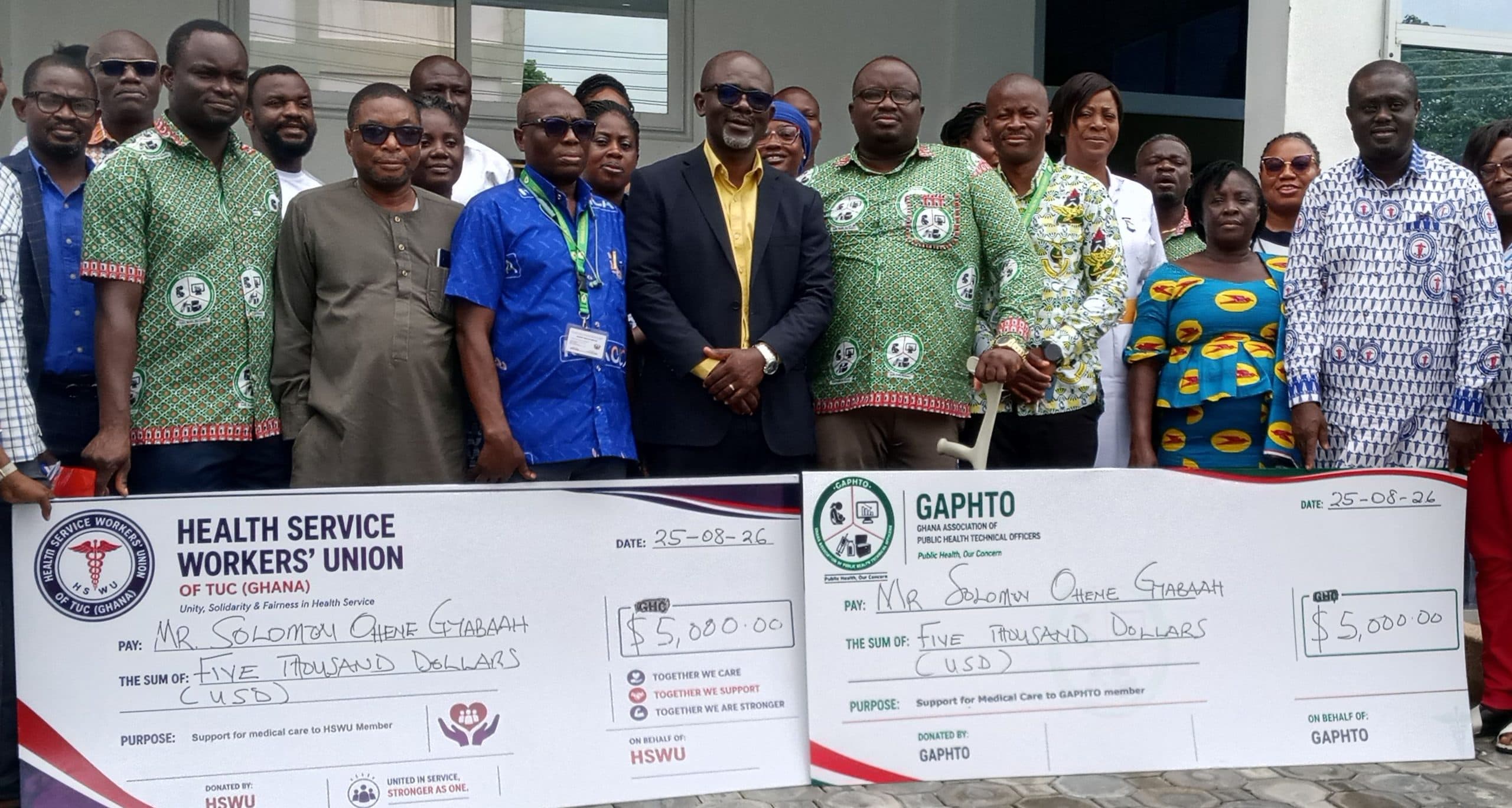 Unions donate US$10,000 to health worker injured during polio campaign