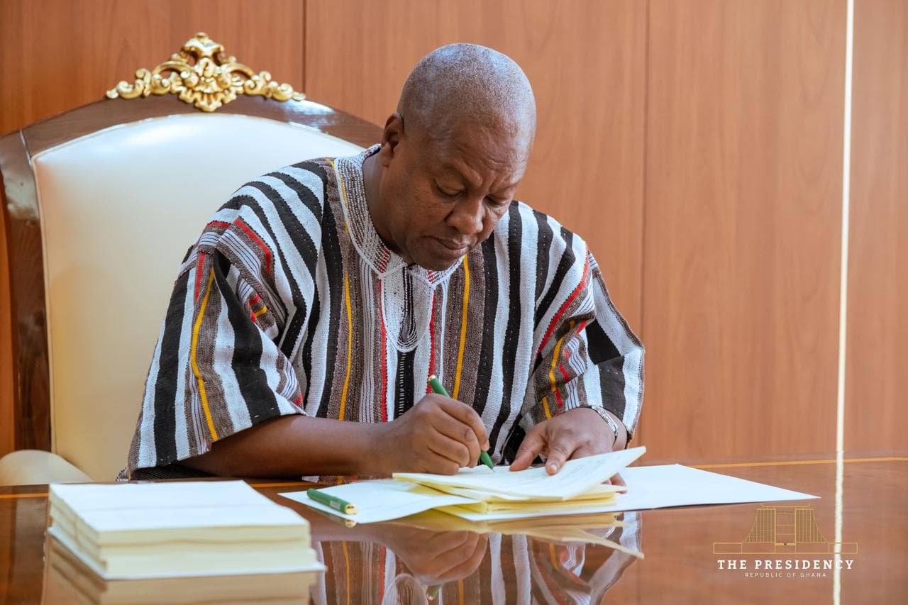 President Mahama signs Tribunal Bill, nine other Bills into law