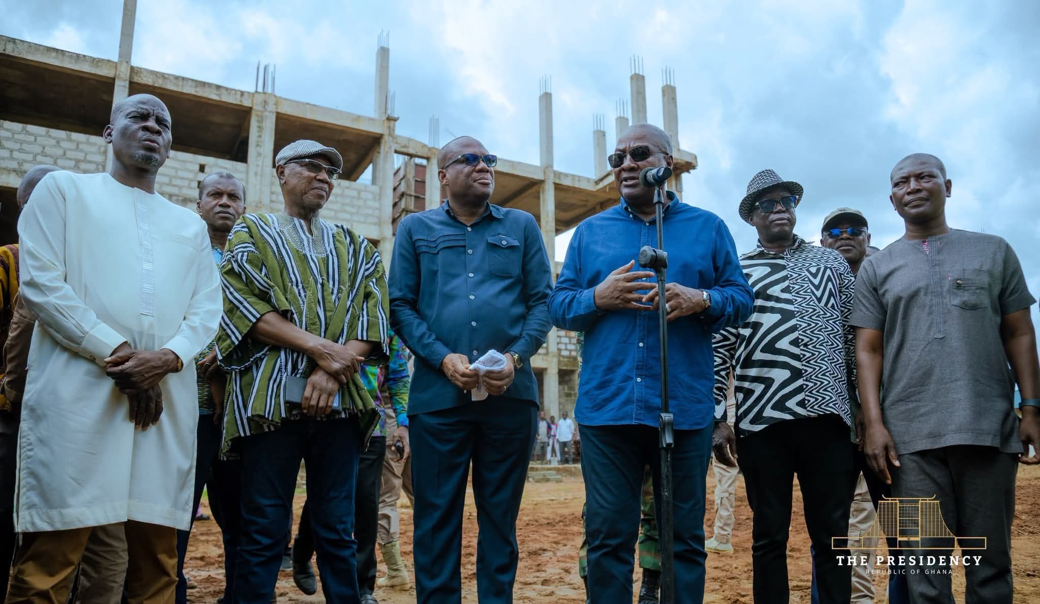 Mahama inspects works on UTAS Laboratory project, reiterates commitment to complete abandoned projects