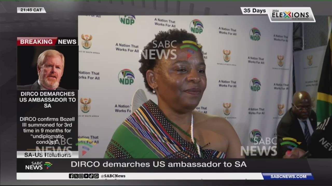 Dirco demarches US ambassador to SA Bozell
