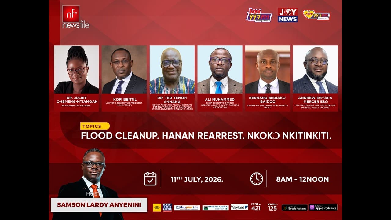 Livestream: Newsfile discusses national clean-up, Abu Trica and Hanan cases, and ‘Nkoko Nkitinkiti’ project