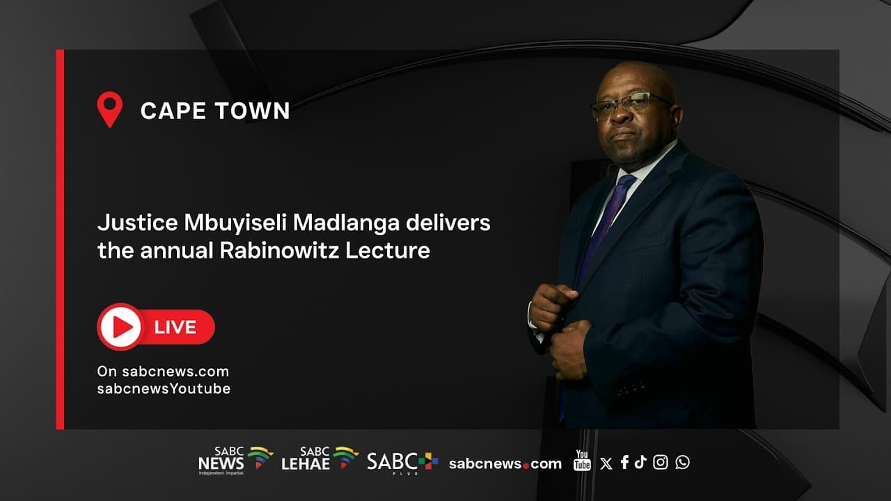LIVE | Justice Madlanga delivers annual Rabinowitz Lecture
