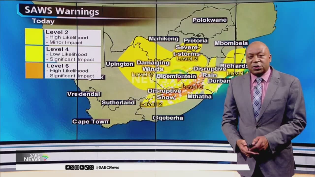 Free State authorities warn residents of severe weather conditions