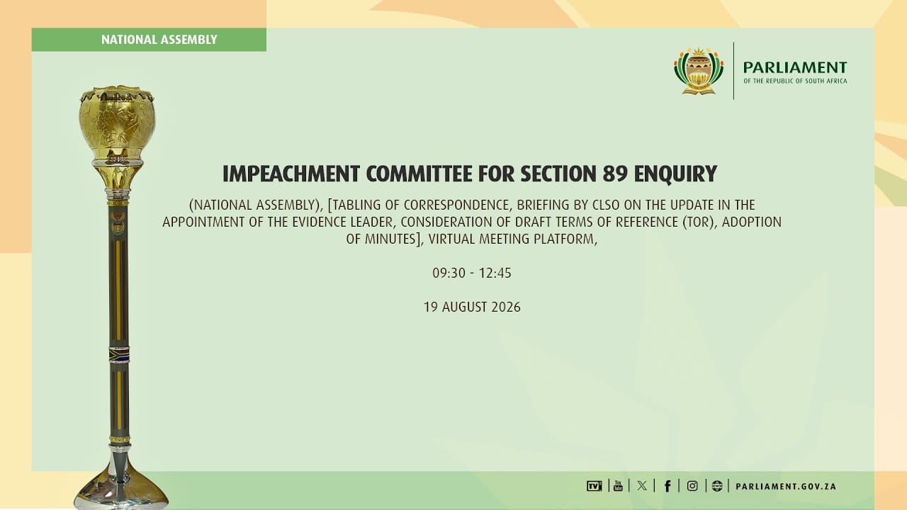Ramaphosa opposed to Impeachment Committee evidence leader