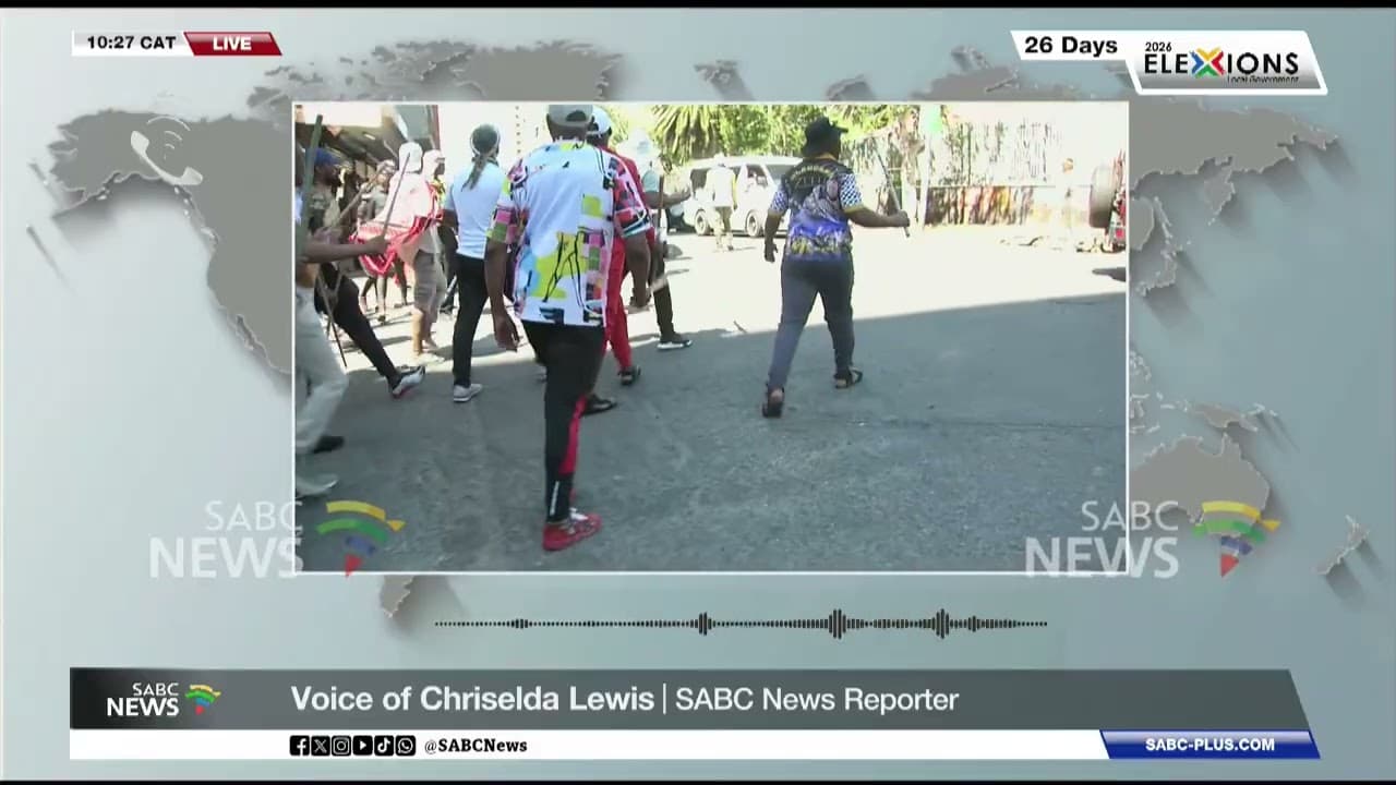 Car set alight during protest outside Constitutional Court