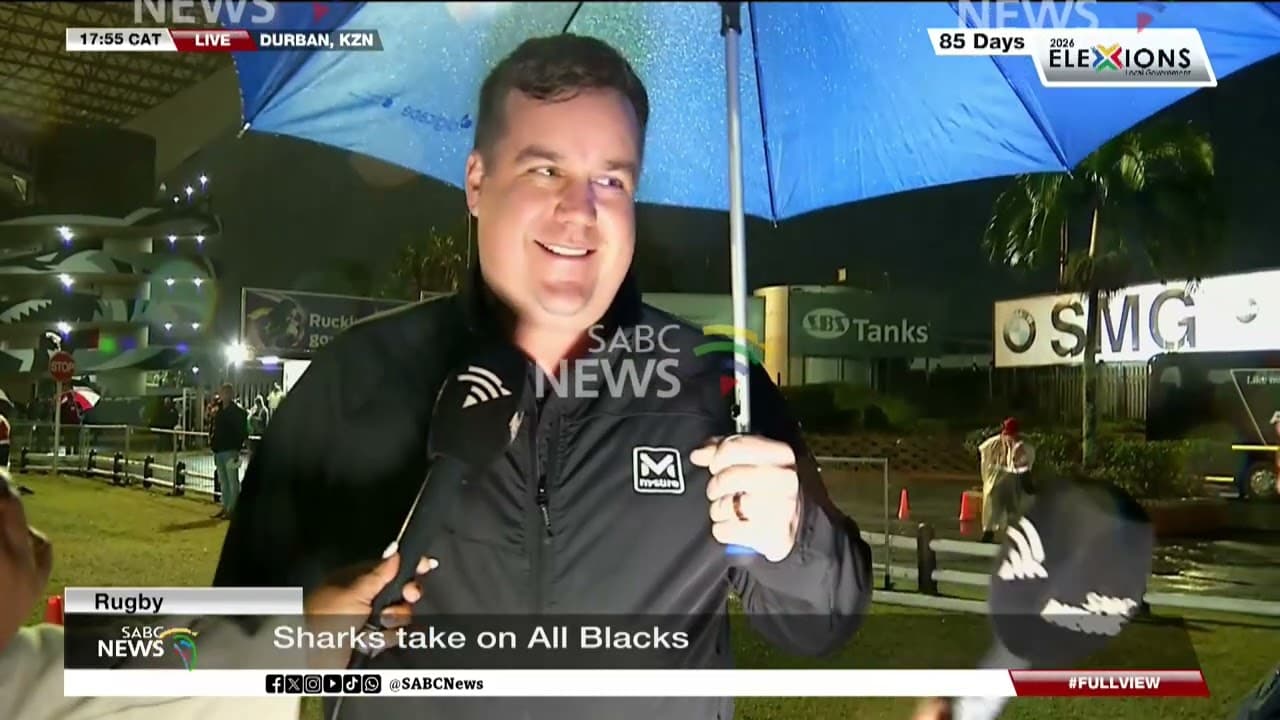 Fans brave rain, cold for Sharks vs All Blacks clash in Durban