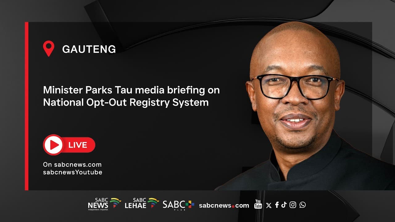 LIVE: Tau briefs media on National Opt-Out Registry System