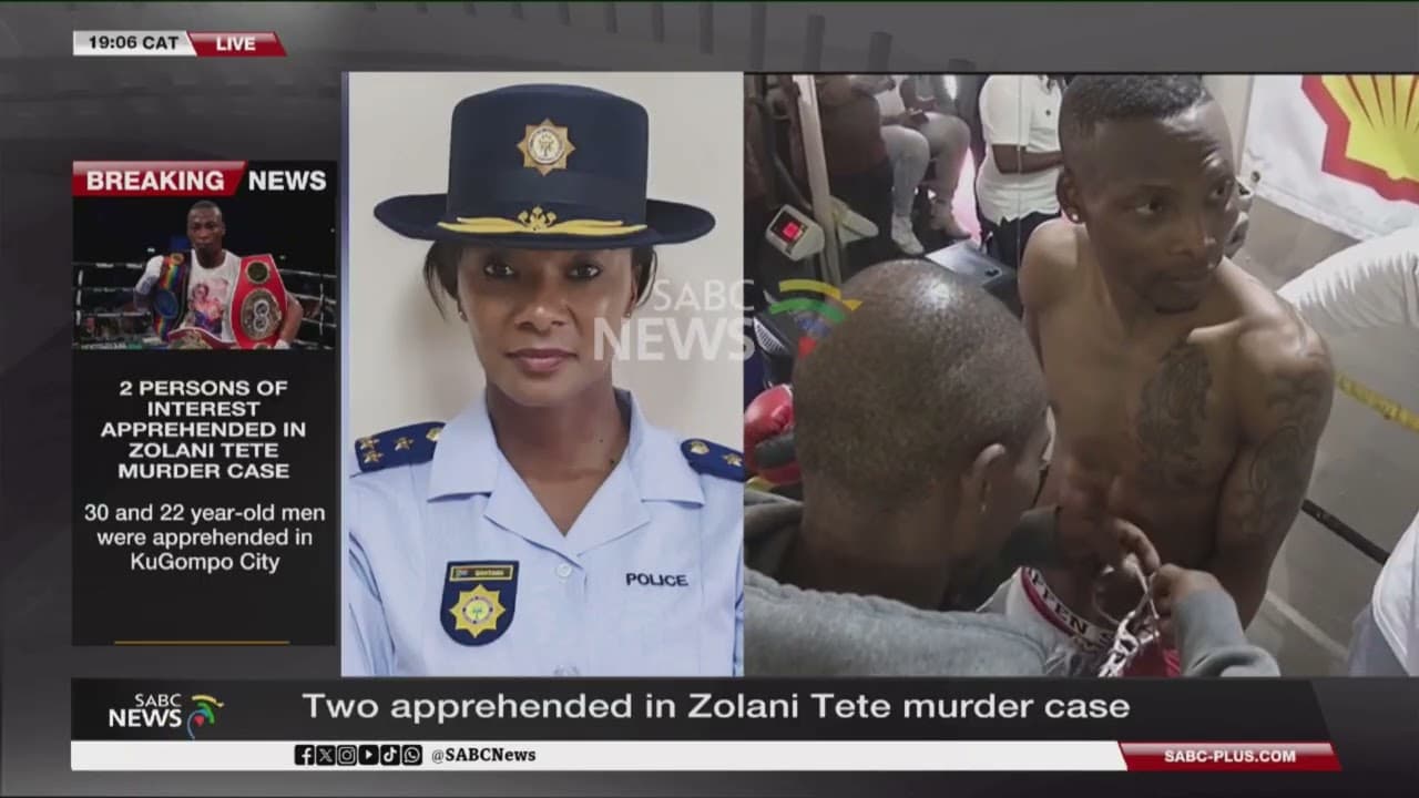 Two arrested in connection with boxer Zolani Tete’s murder