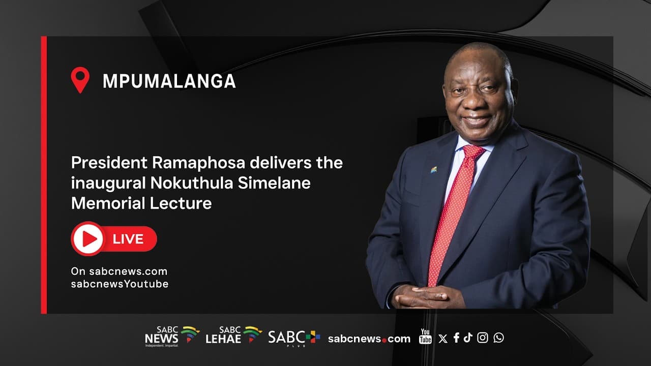 LIVE: Ramaphosa delivers Nokuthula Simelane Memorial Lecture