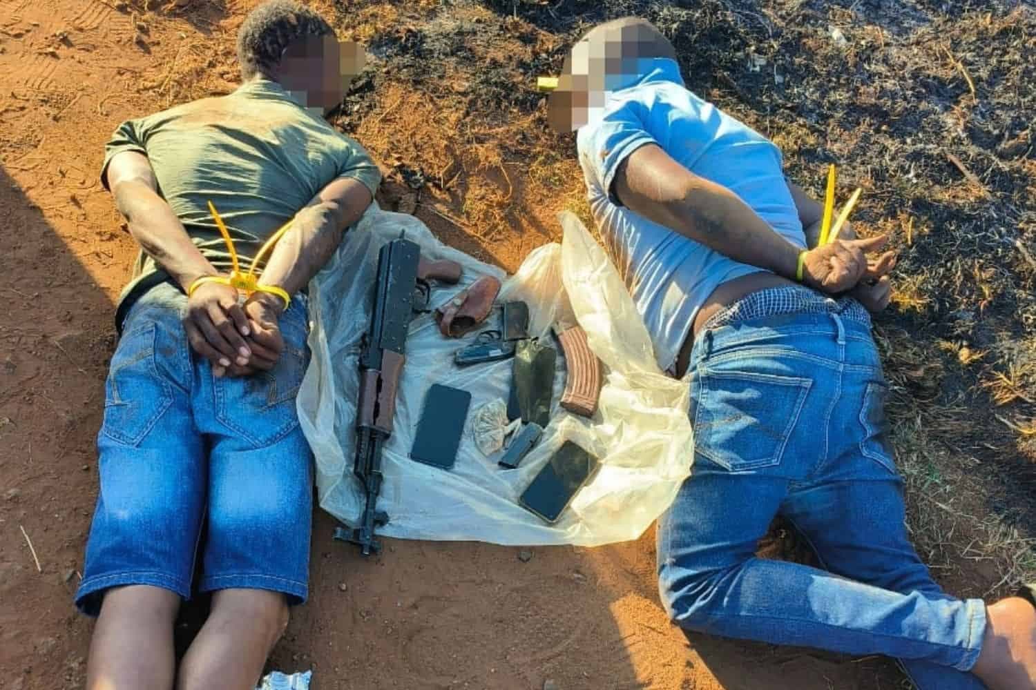 Illegal firearms recovered by JMPD in Lufhereng arrest