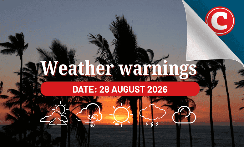 Friday’s weather: Strong winds in KZN, NC and WC