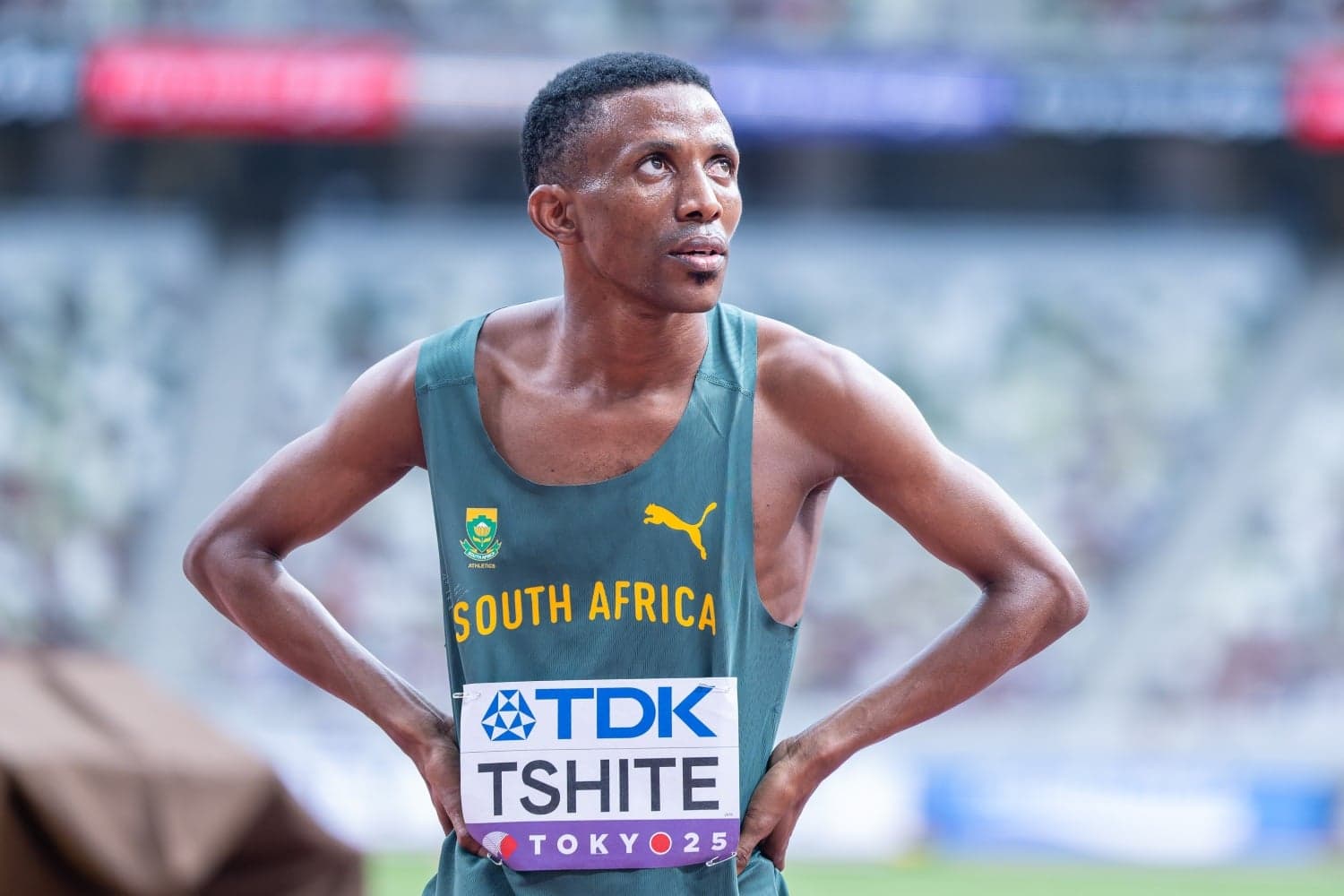 Middle-distance specialist Tshepo Tshite prepares to make another step up