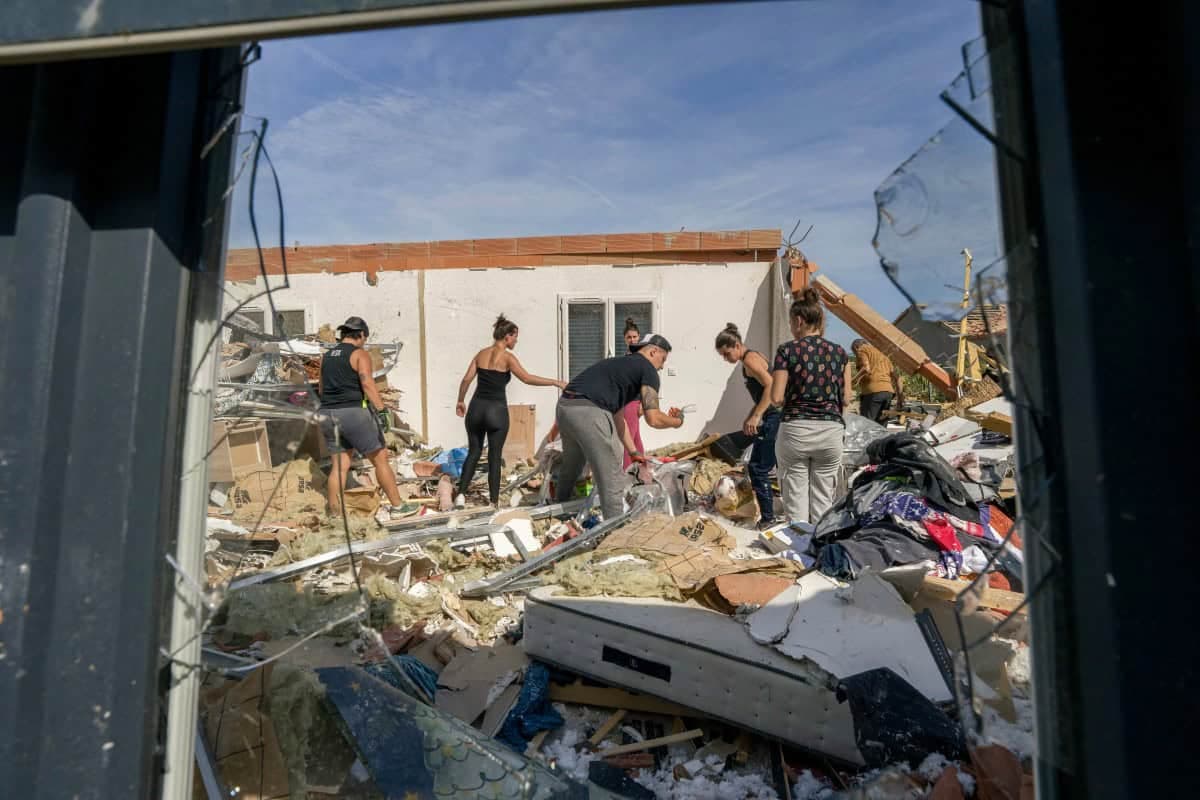 ‘Wartime situation’: tornado ravages French village