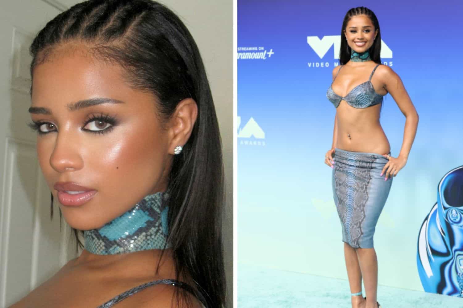 Tyla turns heads at 2026 VMAs in daring snakeskin look [PICS]