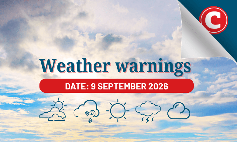 Weather alert: A cool to warm Wednesday with fire danger in WC
