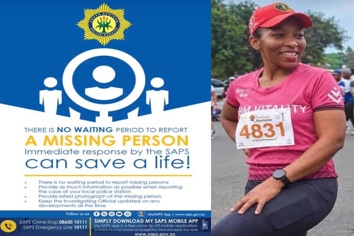 Saps intensifies search for missing Kempton Park runner
