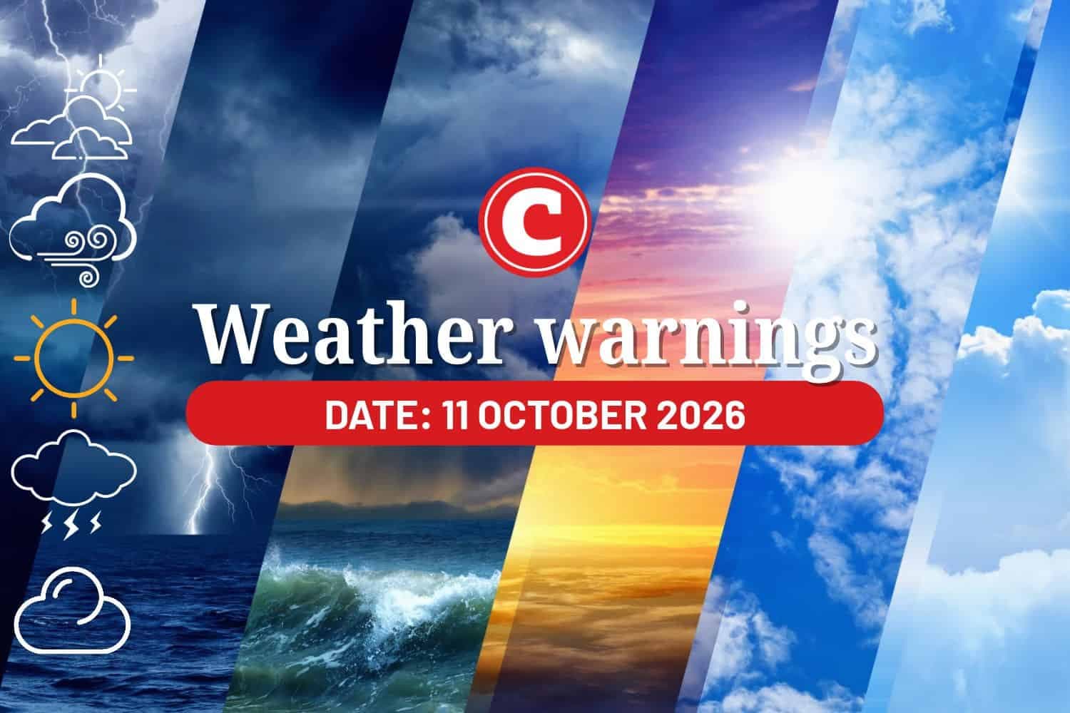 Thunderstorms expected in Eastern Cape on Sunday as warm to hot weather grips most of SA