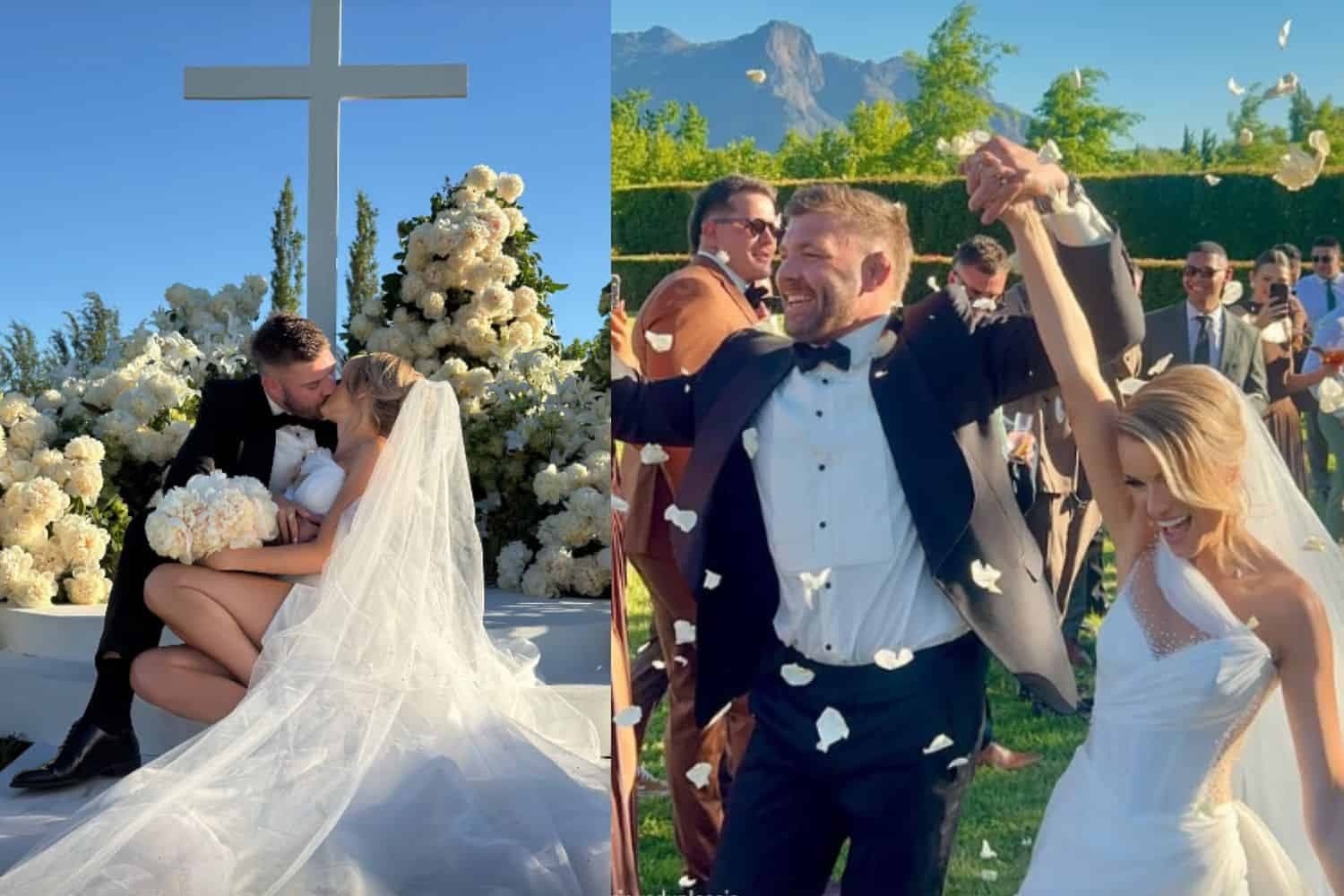 Dricus du Plessis and Vasti Spiller say ‘I do’ in spectacular Cape Winelands wedding