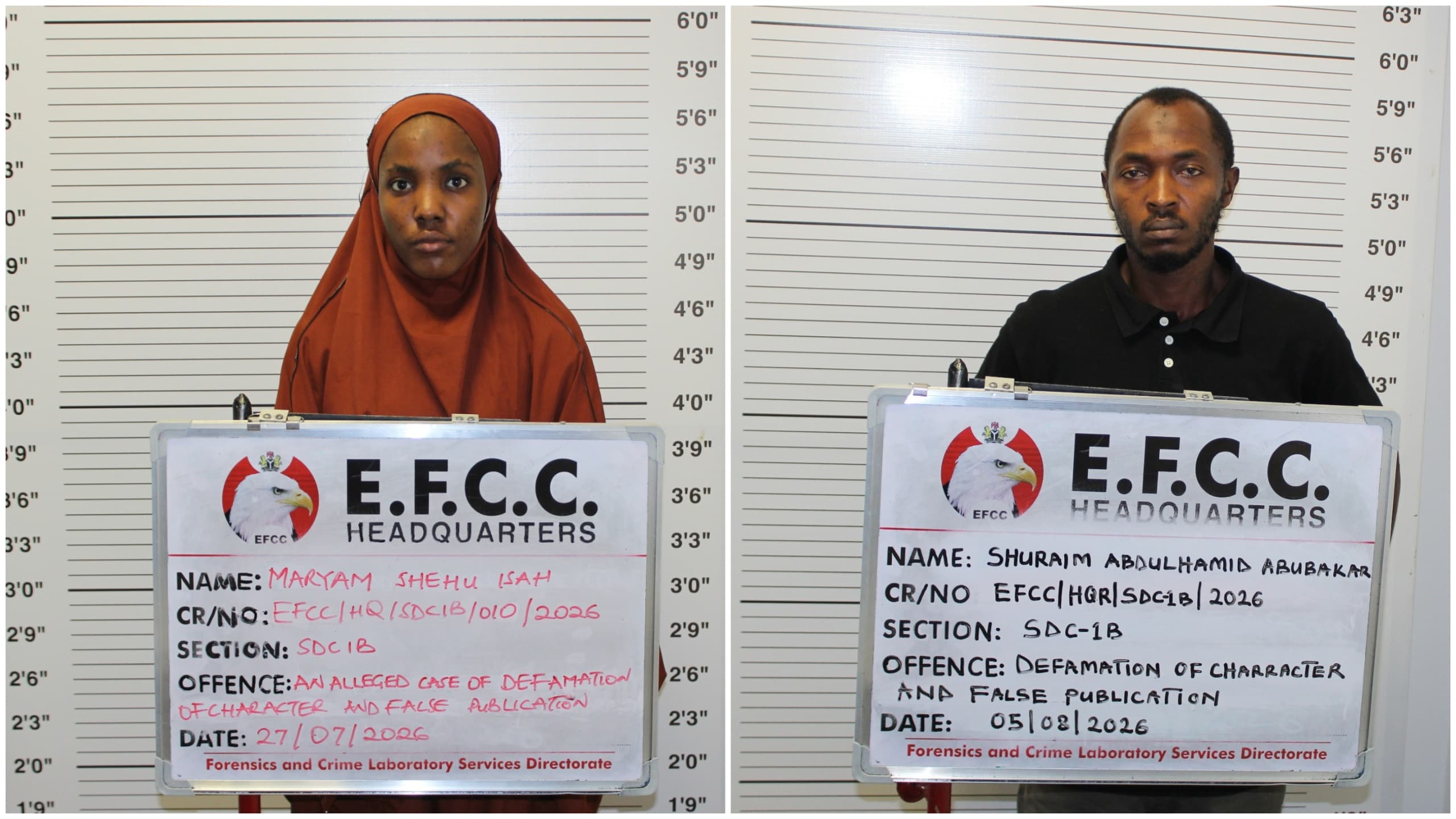 EFCC drops malicious falsehood charges against BUK student, other suspect
