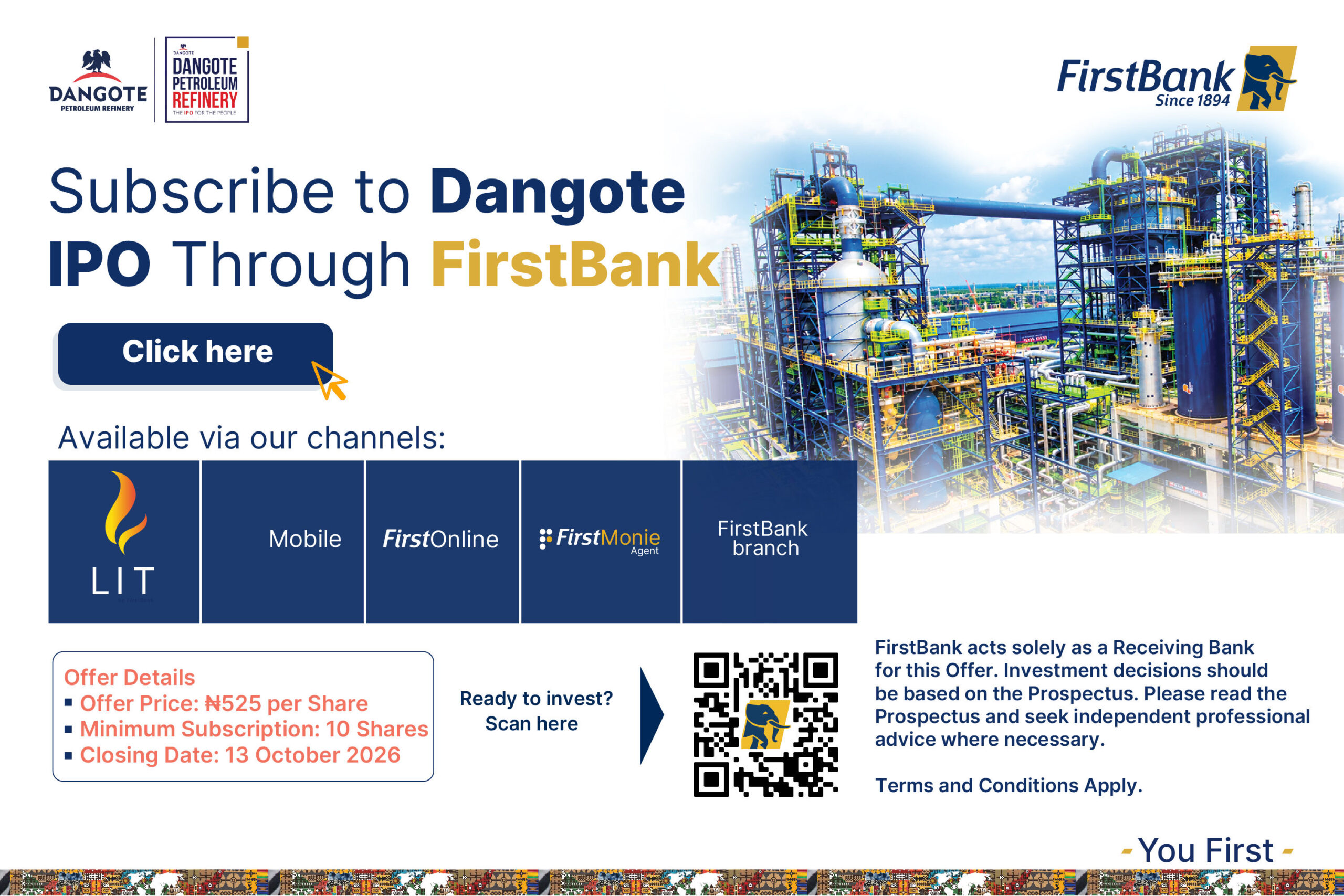 Don’t just watch history, let FirstBank help you own it