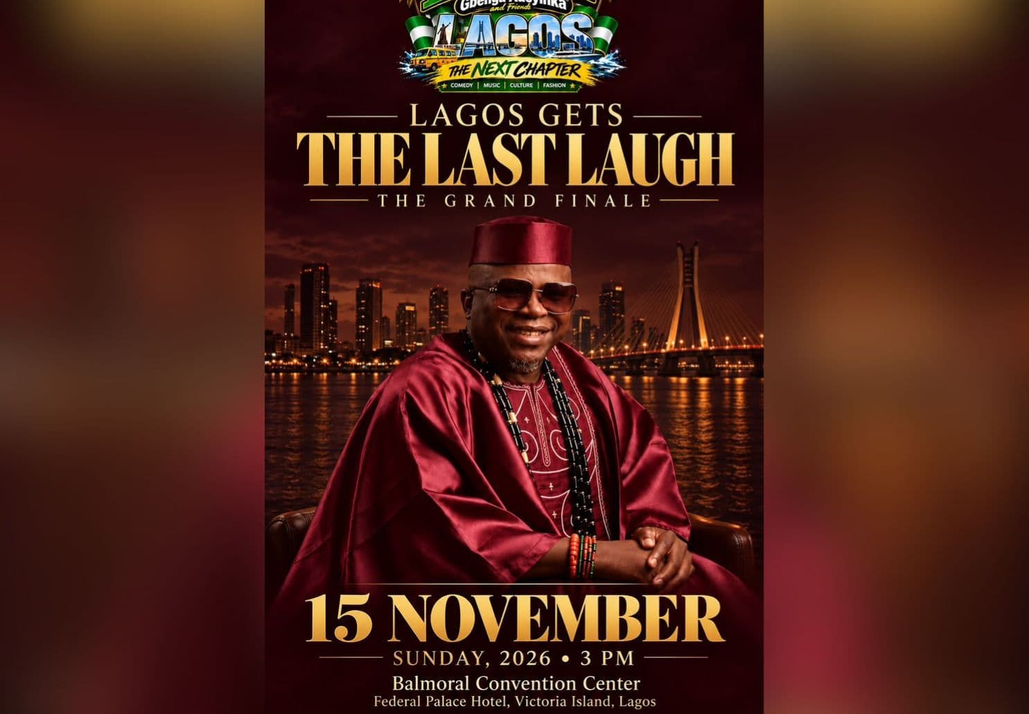 Gbenga Adeyinka to end Laffmattazz tour in Lagos