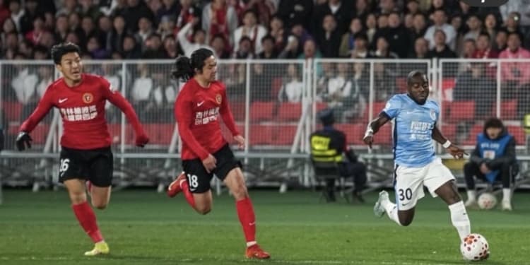 Frank Acheampong scores four goals as Dalian Yingbo thrash Qingdao West Coast in Chinese top-flight