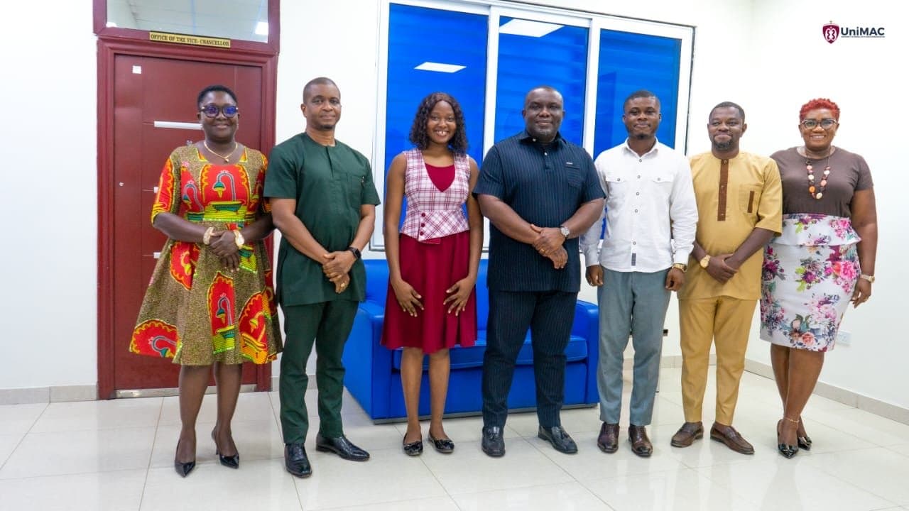 UniMAC debate champions pay a courtesy call on Vice-Chancellor ahead of Commonwealth Debate Competition in Australia