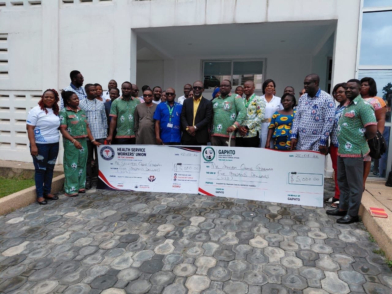 HSWU, GAPHTO donate $10,000 to polio campaign accident victim after 14 years without compensation
