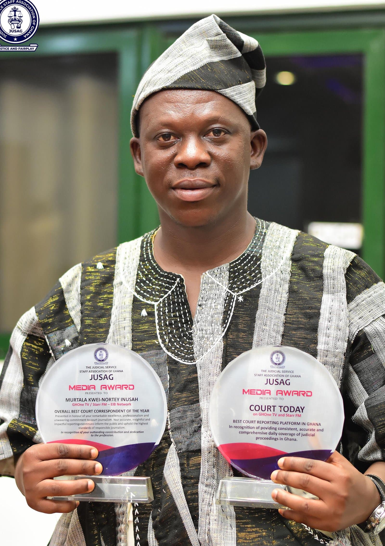 EIB Network’s Murtala Inusah adjudged Overall Best Court Correspondent at 2026 JUSAG Media Awards