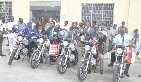 Volta Ghana Mission of SDA supports pastors with motorbikes for community evangelism