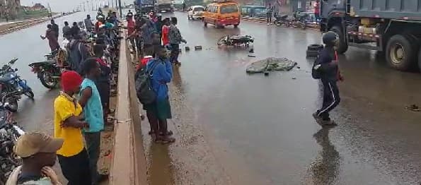 Cargo truck collision kills Okada rider at Kasoa