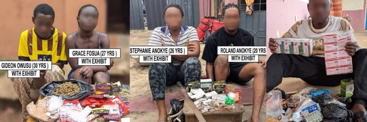 Ashanti Region: 7 arrested, 860 Tramadol tablets seized in narcotics operations