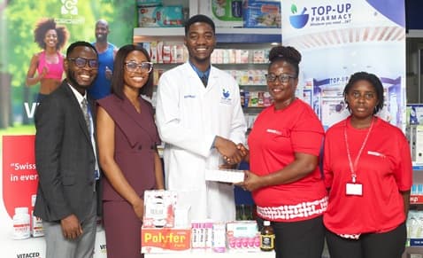 Phyto-Riker, Top-Up Pharmacy donate drugs for Graphic health screening
