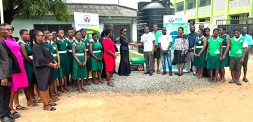 Asa Savings and Loans provides water facility for Nungua SHS girls’ dormitory