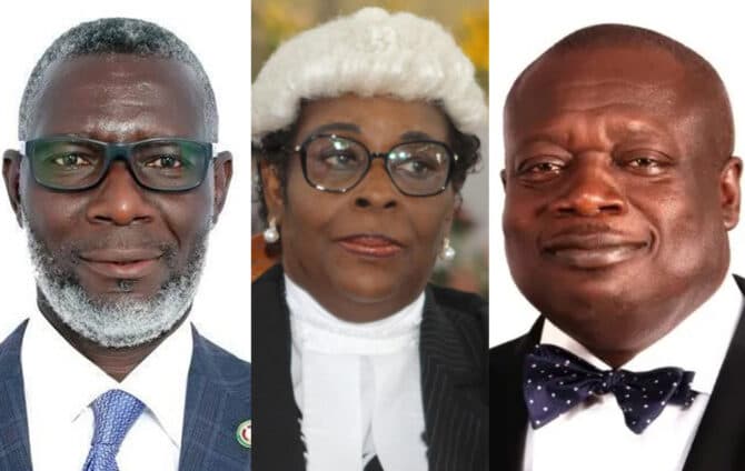 Tony Forson, Justice Sophia Rosetta Bernasko Essah and Justice Edward Amoako Asante nominated for Supreme Court bench
