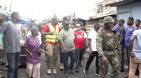 500 Unauthorised structures around Asafo interchange demolished