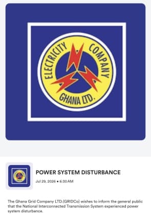GRIDCo on why there is nationwide electric power outage in Ghana 