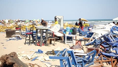 La Pleasure Beach at ground zero - National Security demolishes all structures